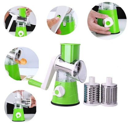 Multifunctional Manual Vegetable Cutter Slicer Machine Rotary Potato Carrot Slicer Grater Kitchen Gadget Cooking Tool